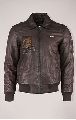 Куртка-пилот AERONAUTICA MILITARE кожа FW 24/25/IN marrone (PN 950)