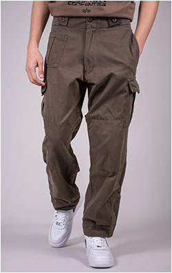 Брюки-карго ALPHA INDUSTRIES BELGIAN PANT M-64 плотные FW 24/25 coyote brown