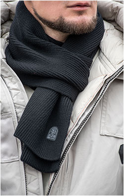 Шарф PARAJUMPERS PLAIN SCARF FW 24/25 black