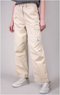 Женские брюки-карго парашюты ALPHA INDUSTRIES M-65 PANT плотные SS 24 m limestone