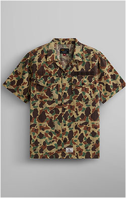 Ветровка-рубашка ALPHA INDUSTRIES SHORT SLEEVE WASHED FATIGUE SHIRT JACKET SS 24 m green frogskin camo