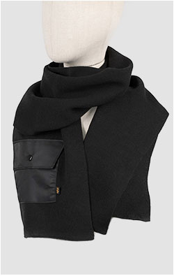 Шарф ALPHA INDUSTRIES ALPHA POCKET SCARF FW 24/25 black