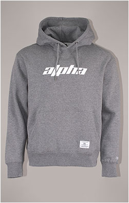 Толстовка ALPHA INDUSTRIES ALPHA LOGOS HOODIE FW 24/25 medium charcoal heather