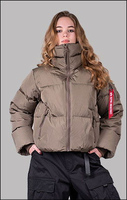 Женская куртка ALPHA INDUSTRIES SIERRA SHORT PUFFER FW 24/25 coyote brown