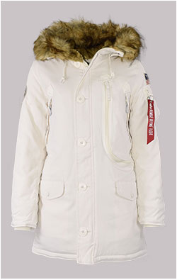 Женская аляска ALPHA INDUSTRIES POLAR jet stream white