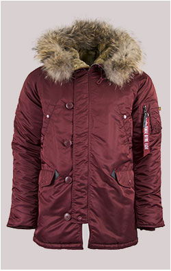 Аляска ALPHA INDUSTRIES VF 59 N-3B натур. мех burgundyВЯЗАНЫЕ СВИТЕРЫ