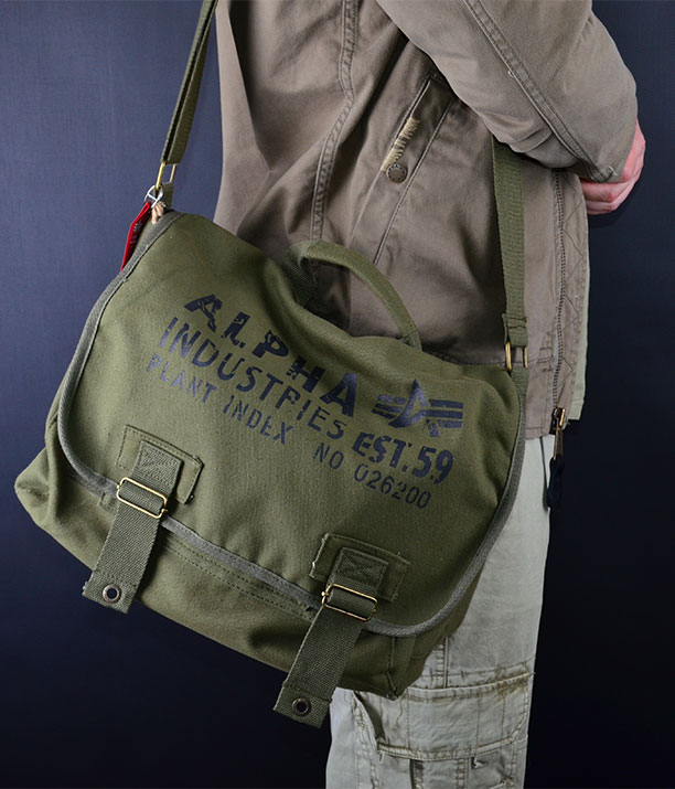сумка мужская через плечо тканевая, брезентовая сумка Альфа Индастриз