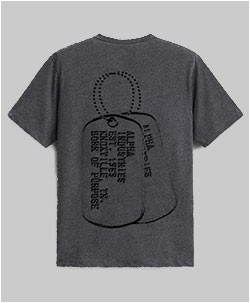 Футболка ALPHA INDUSTRIES ALPHA DOG TAG TEE FW 24/25 dark charcoal heather