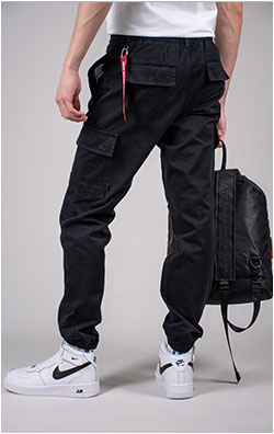 Брюки джоггеры ALPHA INDUSTRIES COTTON JOGGER FW 24/25 black