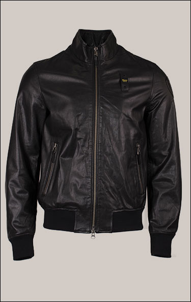 Куртка BLAUER кожа SS 24 m black (LO2417)