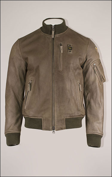 Куртка BLAUER BALDWIN кожа FW 24/25 verde pigna (LO1394)