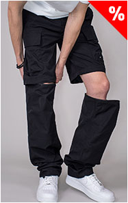 Брюки-шорты ALPHA INDUSTRIES CONVERTIBLE CARGO PANT SS 24 m black